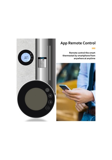 Moveevo Beyaz Wifi Lcd Termostat Gb Elektrikli Isıtma İçin - Uzak Kumanda Ve Alexa/google Ses Kontrolü Desteği