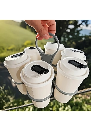 Cordial Katlanır Taşınabilir Döner Plastik Bardak Askısı, Kamp Ve Partiler İçin 88'lik Dayanıklı İçecek Rafı, Hediye Seçeneği. Rastgele Renk