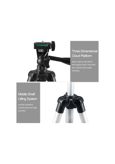 Geeksen Yüksekliği Ayarlanabilir 150cm Hafif Tripod, Seyahat Ve Video Çekimleri İçin Taşınabilir, 20 Adet/kutu