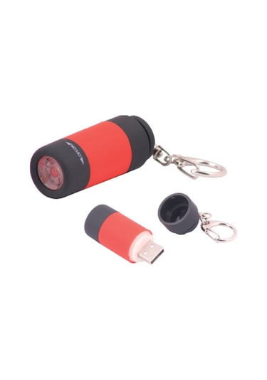 Steweld 712N Usb Led Feneri Anahtarlık Kırmızı - Siyah