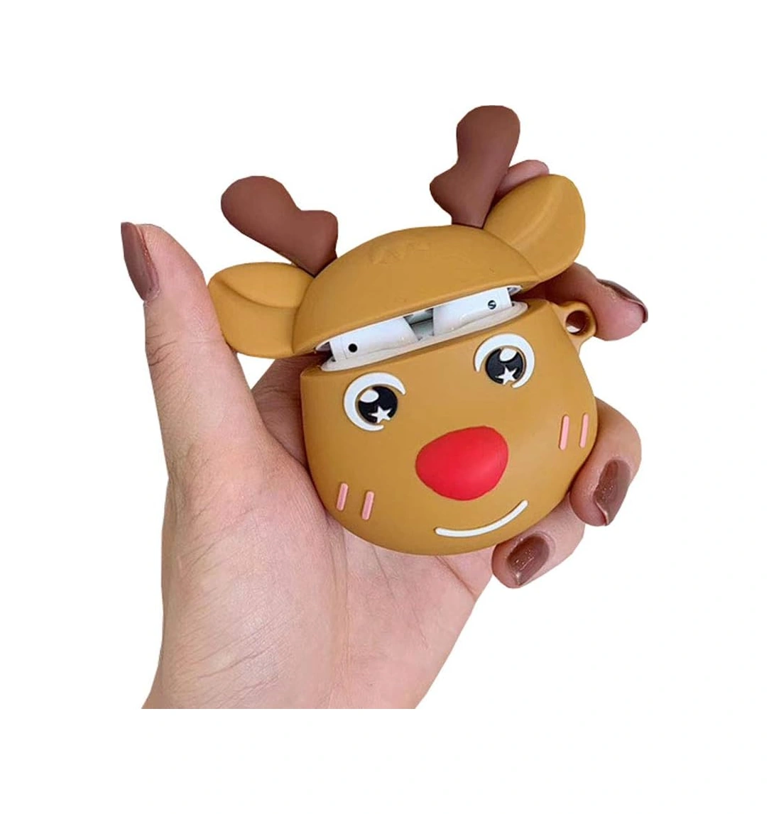 Kulaklık Kılıfı Airpods 1 Ve 2, Çocuk Kız Kadın 3d Sevimli Noel leri Saf Çizilmez Kablosuz Kulaklık Kılıfı İle Uyumludur