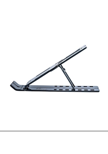 4bh31g Siyah Laptop Standı Metal, Katlanabilir & Ergonomik Tasa