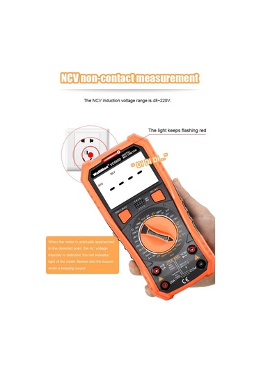 Wellhise Vc890d Ölçü Aleti Multimetre Avometre Nvc Işıklı Ekran El Feneri True Rms