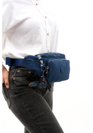 Sanmorris Unisex Su Geçirmez Buruşuk Kumaş Bel Ve Omuz Çantası 3043 Lacivert