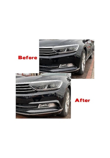 Ön Sis Farları Kaş Spoyleri Passat B8 2016-2019 Siyah