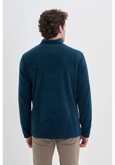 Cazador Yarım Balıkçı Yaka Kalın Polar Regular Fit Sweatshirt-56320 Petrol Cazador Yarım Balıkçı Yaka Kalın Polar Regular Fit Sweatshirt-56320 Petrol