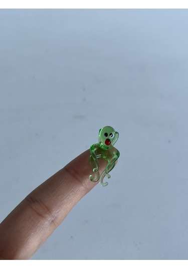 El Yapımı Mini Murano Cam Ahtapot Biblo A122-06