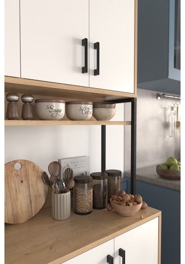 8 Kapaklı Çok Amaçlı Dolap Defne Mutfak Dolabı Erzak Dolabı Kiler Dolabı Safir Meşe Beyaz Safirmeşe - Beyaz 8 Kapaklı Çok Amaçlı Dolap Defne Mutfak Dolabı Erzak Dolabı Kiler Dolabı Safir Meşe Beyaz Safirmeşe - Beyaz