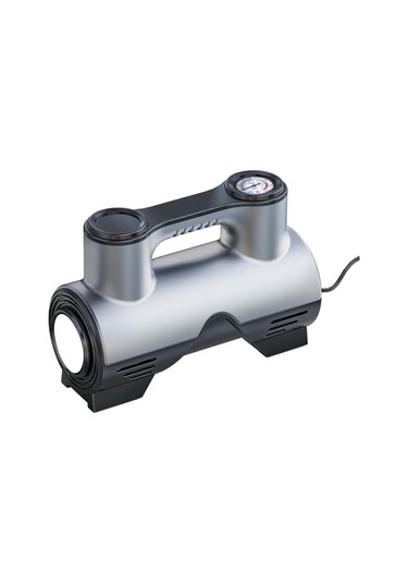 Wezone Oto Lastik Pompa, 12v Kablolu İşaretçi Tipi, Led Işıklı, Otomatik Doldurma, 3 Fişli, Gri-siyah St-211