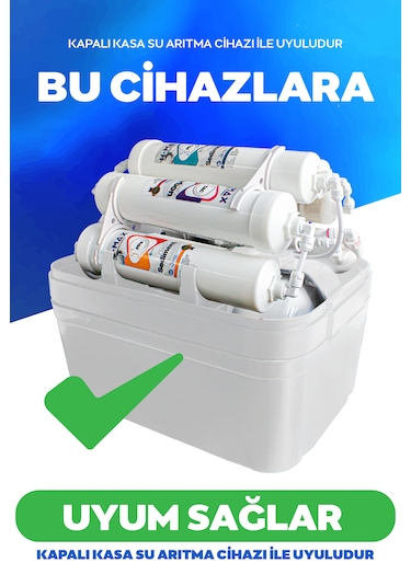H-max Inline Kapalı Kasa Su Arıtma Cihazı Ilk 3 Filtre Seti 020