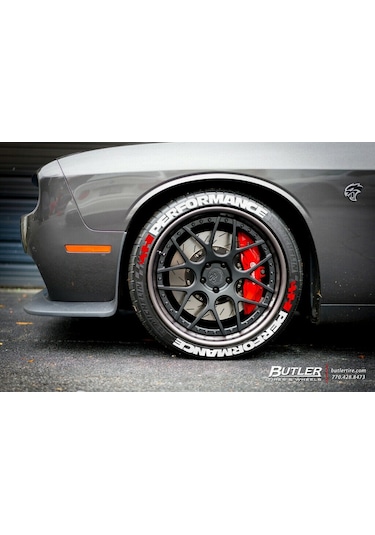 Lastik Yazısı 8X Performance Beyaz + Bayrak Kırmızı