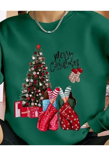 Supplierby Kadın Yılbaşı Özel Uzun Kollu Bisiklet Yaka Viskon Iki Iplik Bluz Yeşil