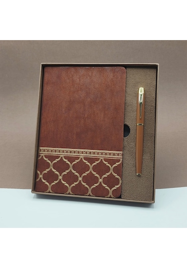 Öğretmenler Günü Hediyesi Kutulu Deri Defter Kalem Seti