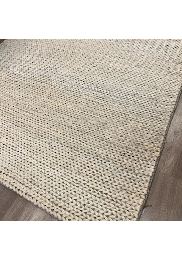 Eko Halı Flatweave Choti White Dekoratif Jüt Kilim