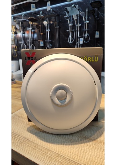 360 Hareket Sensörlü Tavan Armatürü 2 Duylu Apartman İçi Merdiven Önü Uygun Beyaz