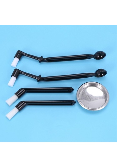 Metabagua Kahve Makinesi Temizleme Seti, 8 Parça Kaşıklı Kahve Makinesi Fırçası Ve 2 Parça 58mm Paslanmaz Çelik Arka Gömme Uç Yı8fo6 Siyah