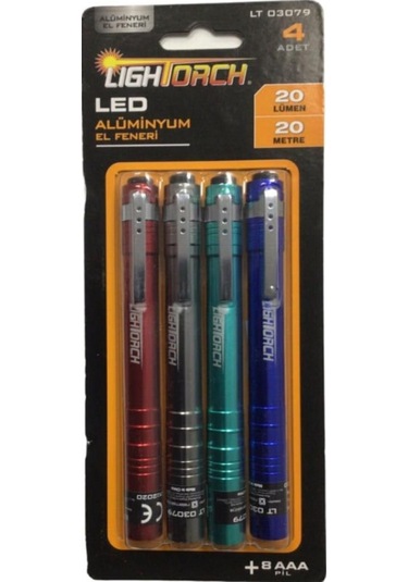 Lightorch Lt03079 Aluminyum Led Fener 20 Lümen 4'lü