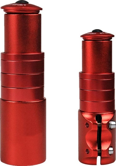 Hombey Mountain Bike Fork Kolu Yüksekliği Artırıcı, Yüksek Ayarlı Bisiklet Erişoryası, Kol Konumu Düzenleyici, Dayanıklı Bisiklet Aksesuarı Kırmızı