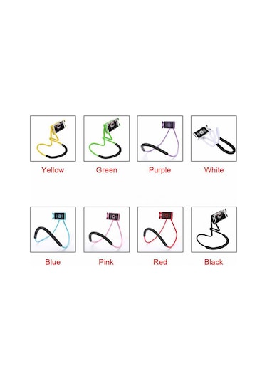 Mufunye Esnek Bükülebilir Boy Uzunlaştırılmış Boyun Bağlı Telefon Tutucu, 360 Döner, El Serbestliği Sağlar, Siyah, Ev Ve Masa Üçün Evrensel Kullanım