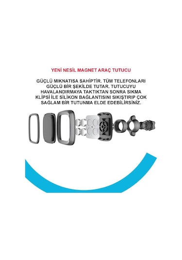 Araç Içi Mıknatıslı Telefon Tutucu Havalandırmaya Takılan Ct-213