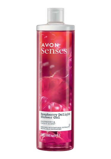 Avon Senses Rapsberry Delight Frambuaz ve Frenk Üzümü Kokulu Duş Jeli 500 ML