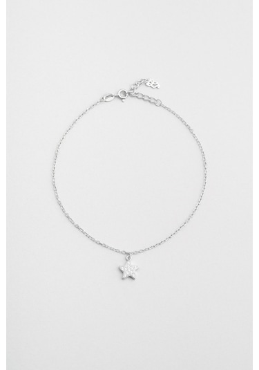 Deniz Yıldızı 18 Ayar Beyaz Altın Kaplama 24 Cm Gümüş Hal Hal Beyaz