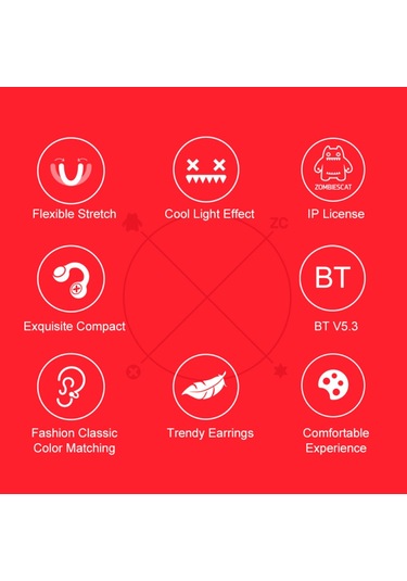 Yeşil Renkli Spor Kulağa Takılan Açık Tipli Headphone, Qingcheng Devil Cat Kolaborasyon Serisi