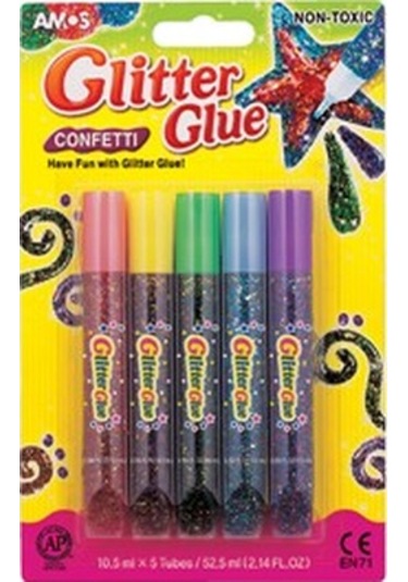 Amos Sımlı Yapıstırıcı Confettı 10.5 ML 5Lı Blıster