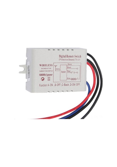 Vkemall Mr701 Tek Yol Kablosuz Uzaktan Kumanda Anahtarı 1000w 220v Led Lambalar Ve Fanlar İçin 20m Menzil Pil Dahil Değil
