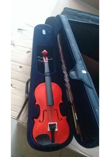 Valeria-Paganini Tam Boy 4/4 Kırmızı Keman Seti-Kutu-Yay-Reçine
