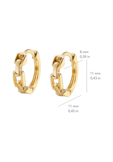 Goldkupe 14 Ayar Modern Halka Altın Küpe 1,09 Gr-3019