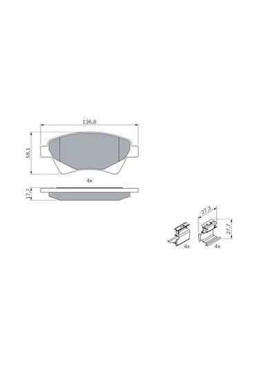 Renault Scenic 2 1.6 2003-2006 Bosch Ön Balata Netpar24605