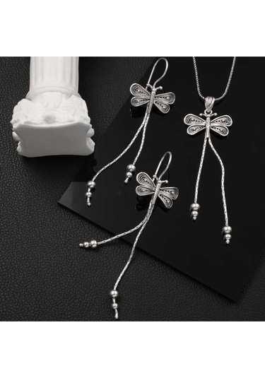 Casera's Gümüş Telkari Yusufçuk Kadın Set Csr2185182 Gümüş