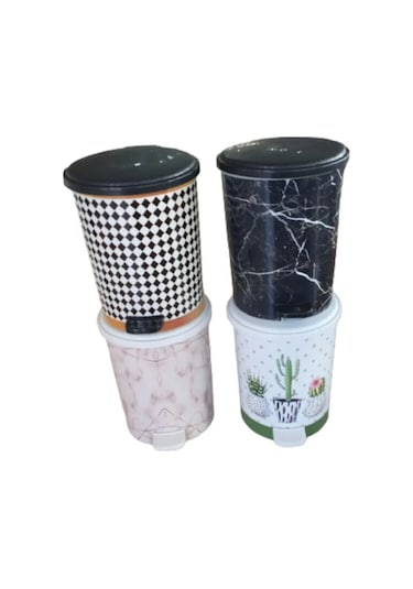 2 No 8 Lt Basmalı Çöp Kovası Royaleks-mrd152 Çok Renkli