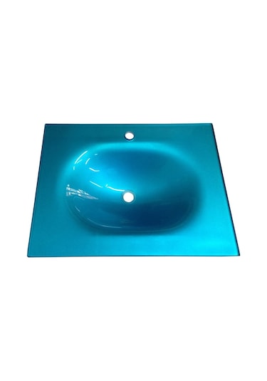 Cam Lavabo 15 MM 80 x 56 CM M.Turkuaz