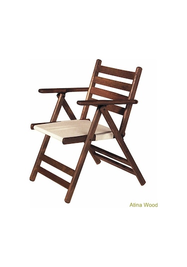 Motoryagmarket Bahçeme Marmaris Mix Katlanır Ahşap Bahçe Balkon Sandalyesi Ceviz