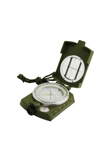 Dofolink Military Yeşili Dış Mekan Pusula - Yüksek Doğruluklu K4580 Amerika Tipi Kuzey Gösterici Çok Fonksiyonlu