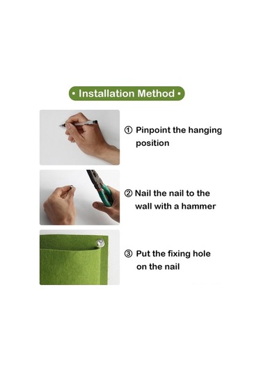 Ulzyvf Duvara Monte Bitki Yetiştirme Torbası - Reedark Pratik Ev Bahçe Dekorasyonu Çantası