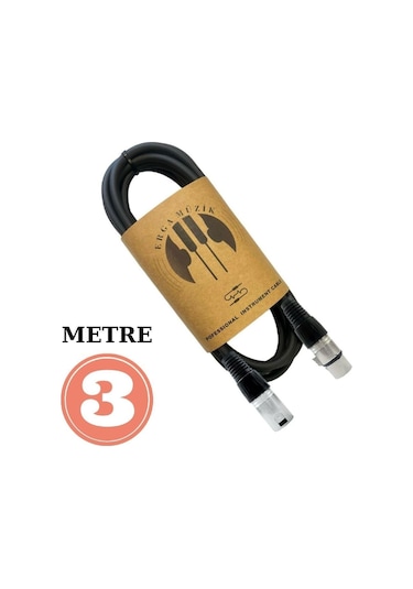 Mikrofon Kablosu 3m Stüdyo Condenser Mikrofon Kablosu Xlr Erkek / Xlr Dişi Konnector Kablosu
