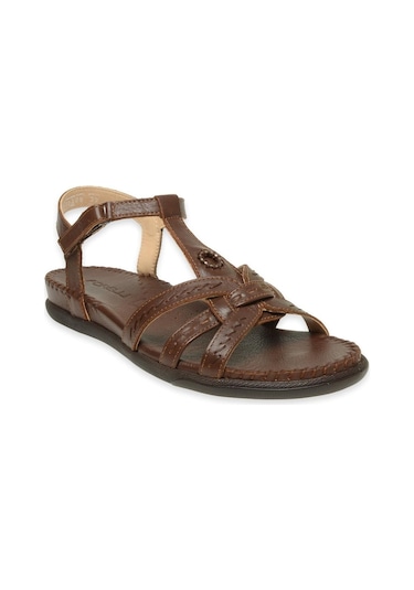Forelli 22309 Lupin-g Taba Kadın Comfort Deri Sandalet 6779 Çok Renkli