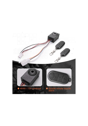 Anjiexun Ebike Alarm Sistemi Çift Uzaktan Kumanda 36v 48v 60v 72v Evrensel