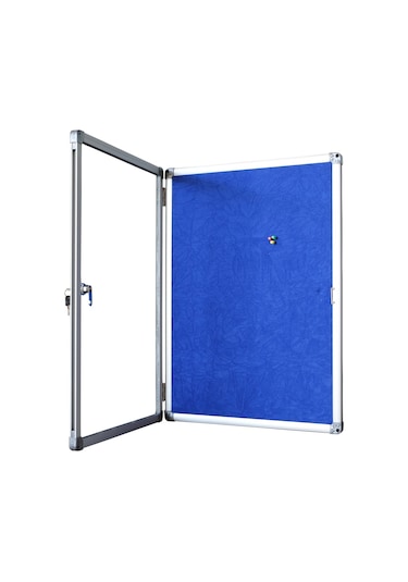 Camekanlı Anahtarlı Apartman İlan Panosu - Duyuru Panosu 70 x 100 CM