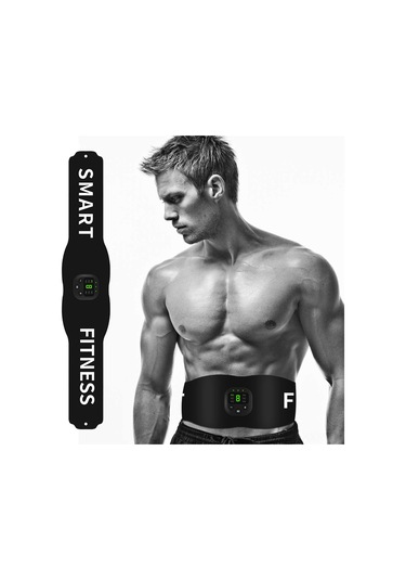 Kosona Usb Şarjlı Elektrikli Kas Egzersiz Cihazı - 6 Mod 9 Güç Seviyesi Lcd Ekranlı Karın, Bel, Omuz Antrenman Bantı Çok Renkli