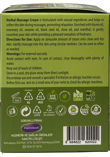Cosmecit Bitkisel Masaj Kremi 90 Gr