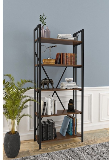 Wood House Ayaz Kitaplık-ceviz