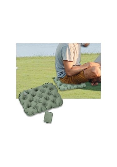 Bosphorusboutique02 Ofis Sandalye Koltuk Minderi, Katlanabilir, Uçak Ve Ofis Kullanımına Uygun, Koyu Yeşil Koyu Yeşil