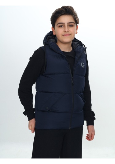 14093 Toontoy Erkek Çocuk Göğsü Armalı Şişme Yelek 14093 Lacivert