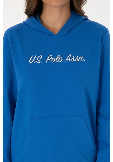 U.S. Polo Assn. Kadın Koyu Mavi Kapüşonlu Sweatshırt 50313559-VR032