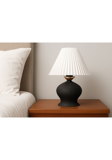 Luxury Modern Tarz Yatak Odası / Çocuk Odası Abajur-430 Siyah