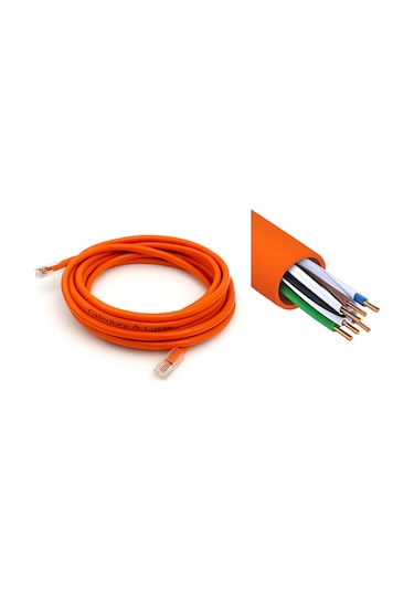 Cat 6 2m Rj45 Uçlu Jacklı Network Adsl Ethernet Kablosu Halojensiz Yüksek Performanslı